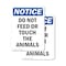 Signmission Do Not Feed Or Touch The Animals, 10 in W x Rectangle, Plastic OS-2PACK-NS-P-1014-V-11274 - alternate 1